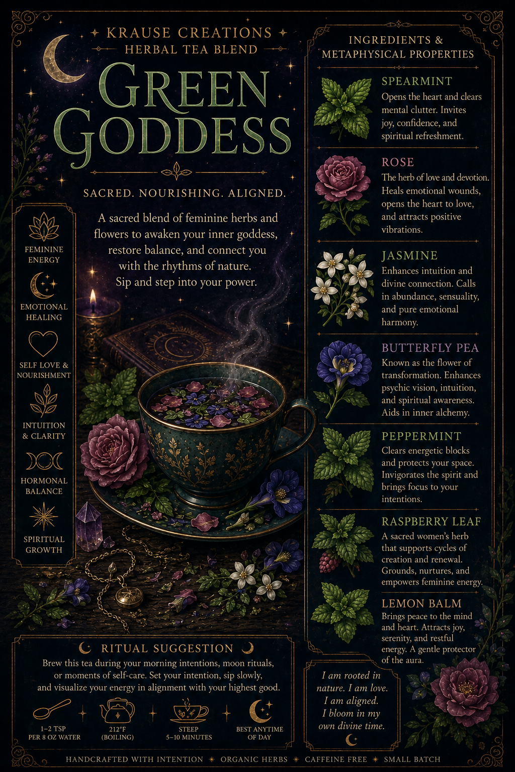 Herbal Tea Blend - Garden Goddess - Loose Leaf Tea | 1oz