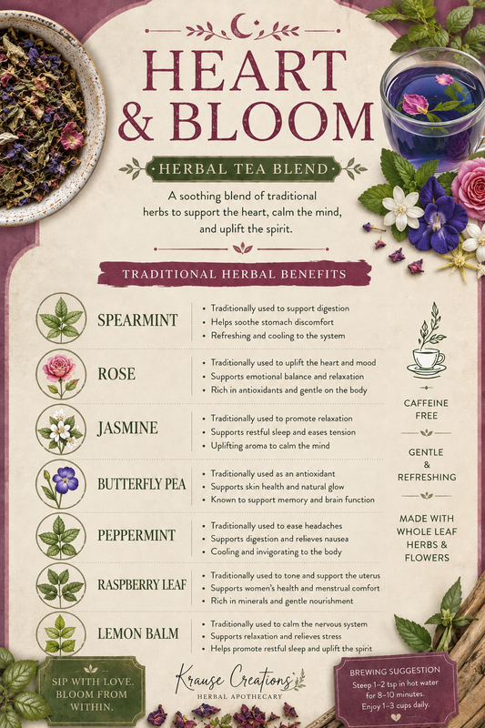 Herbal Tea Blend - Heart and Bloom Blend- Loose Leaf Tea| 1oz