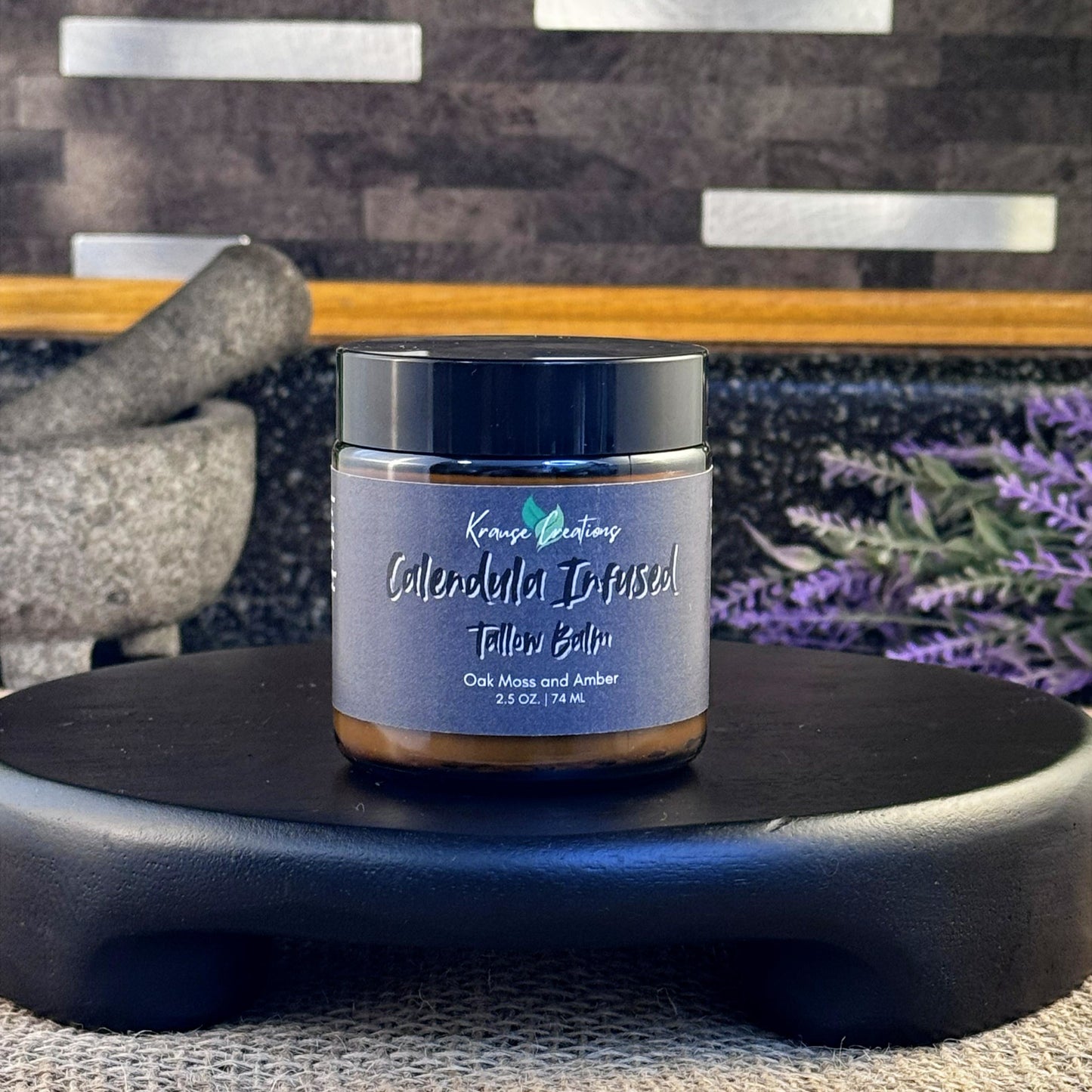 Calendula Tallow Balm- Oak Moss and Amber